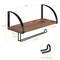 Wall Mounted Paper Towel Holder with Wood Shelf, Rustic Kitchen & Bathroom Organizer